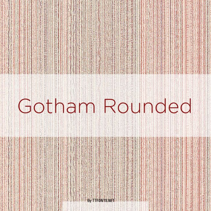 Gotham Rounded example